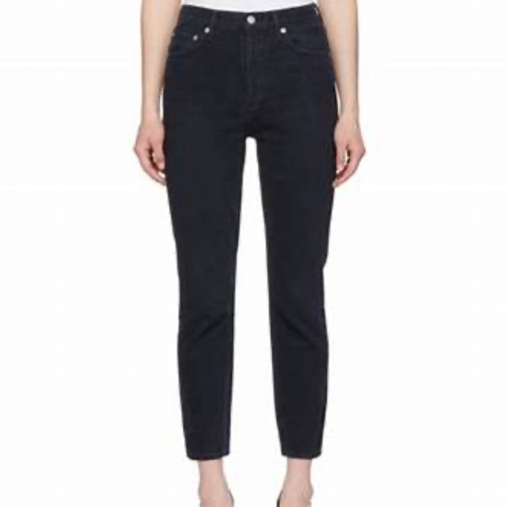 Agolde Riley Not so rigid dark wash hi rise straight crop size 32 NWT